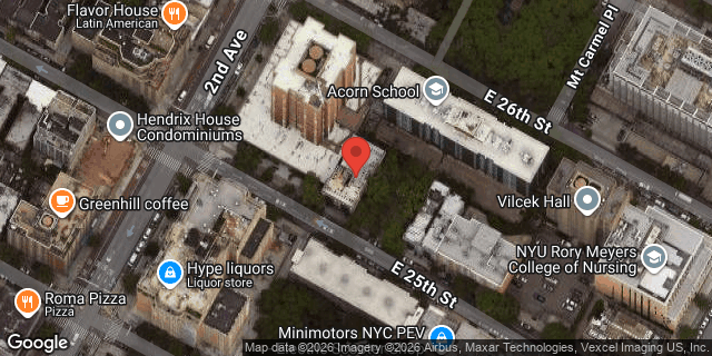 Aerial map of 311 EAST 25 STREET, Manhattan