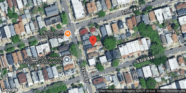 Aerial map of 52-09 92 STREET, Queens
