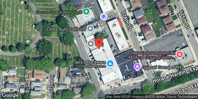 Aerial map of 59-43 FRESH MEADOW LANE, Queens