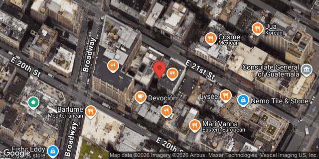 Aerial map of 28 EAST 21 STREET, Manhattan