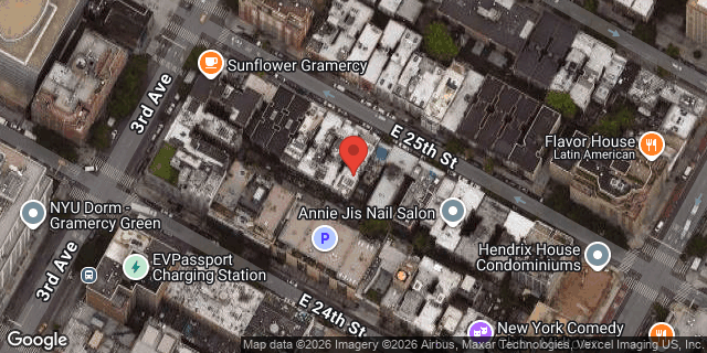 Aerial map of 214 EAST 25 STREET, Manhattan