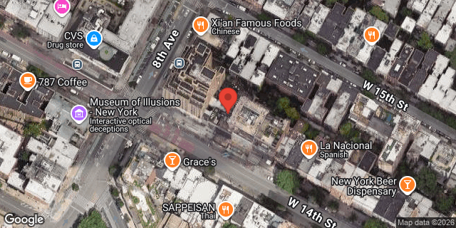 Aerial map of 253 WEST 14 STREET, Manhattan