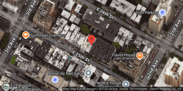Aerial map of 225 EAST 25 STREET, Manhattan