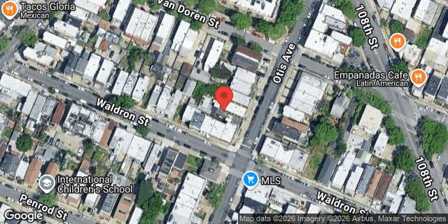 Aerial map of 106-07 OTIS AVENUE, Queens