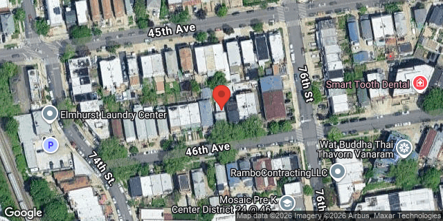 Aerial map of 74-25 46 AVENUE, Queens