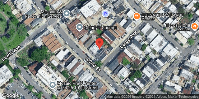 Aerial map of 54-23 102 STREET, Queens