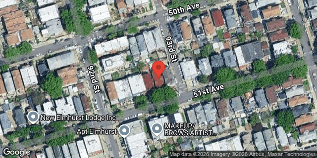 Aerial map of 92-15 51 AVENUE, Queens