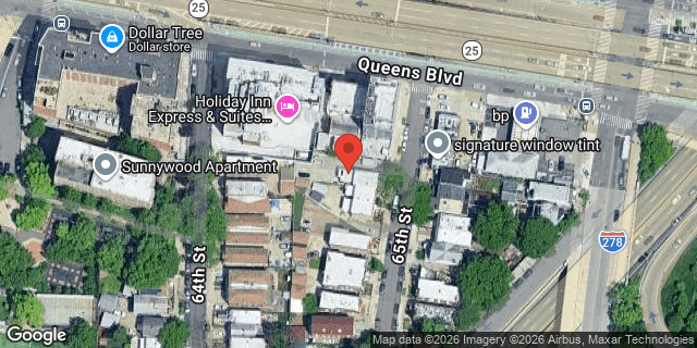 Aerial map of 44-12 65 STREET, Queens