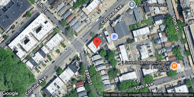 Aerial map of 88-06 CORONA AVENUE, Queens