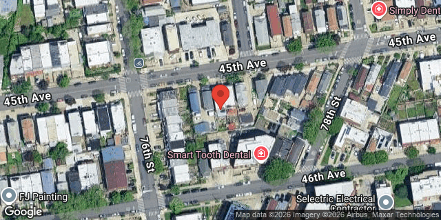 Aerial map of 76-12 45 AVENUE, Queens