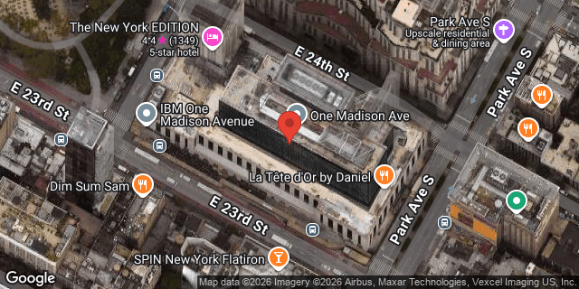 Aerial map of 1 MADISON AVENUE, Manhattan