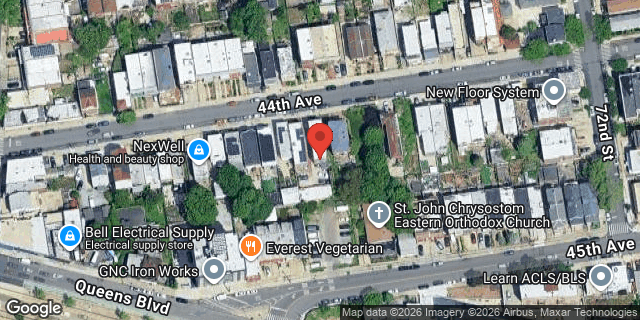 Aerial map of 69-46 44 AVENUE, Queens