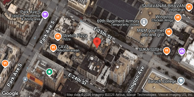 Aerial map of 114 EAST 25 STREET, Manhattan