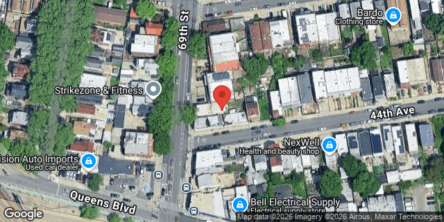 Aerial map of 43-19 69 STREET, Queens
