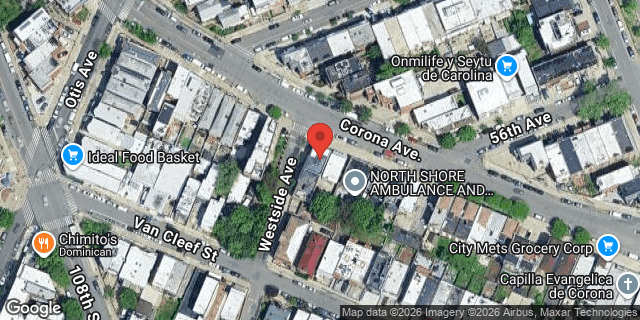 Aerial map of 110-14 CORONA AVENUE, Queens