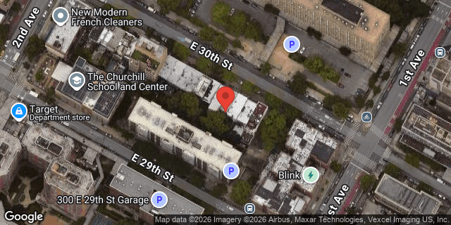 Aerial map of 332 EAST 30 STREET, Manhattan