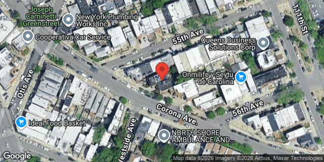 Aerial map of 110-07 CORONA AVENUE, Queens