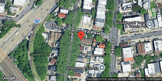 Aerial map of 68-04 43 AVENUE, Queens