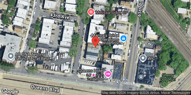 Aerial map of 43-09 65 STREET, Queens