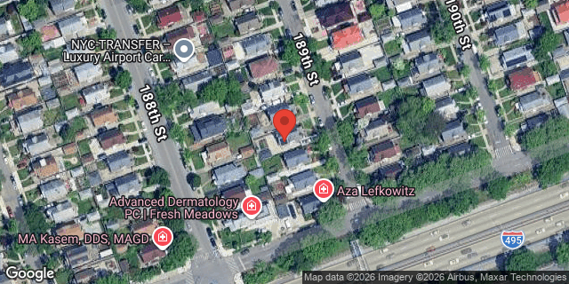 Aerial map of 58-36 189 STREET, Queens