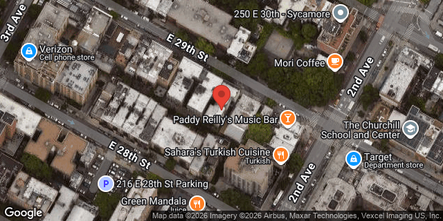 Aerial map of 230 EAST 29 STREET, Manhattan