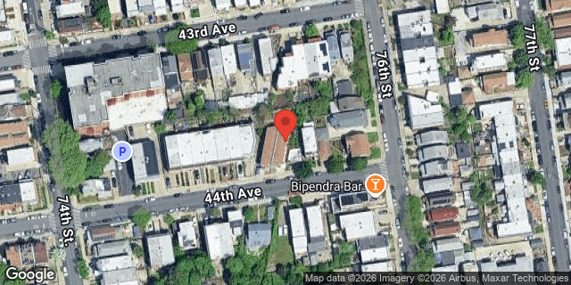 Aerial map of 74-33 44 AVENUE, Queens
