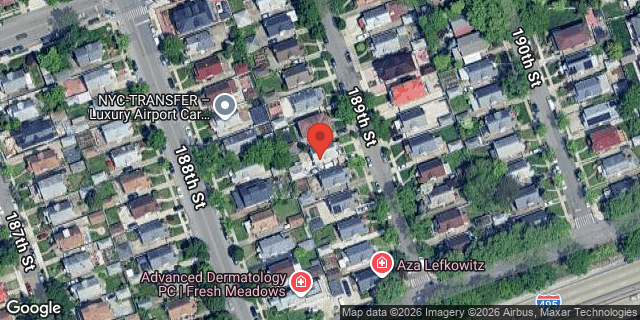 Aerial map of 58-28 189 STREET, Queens