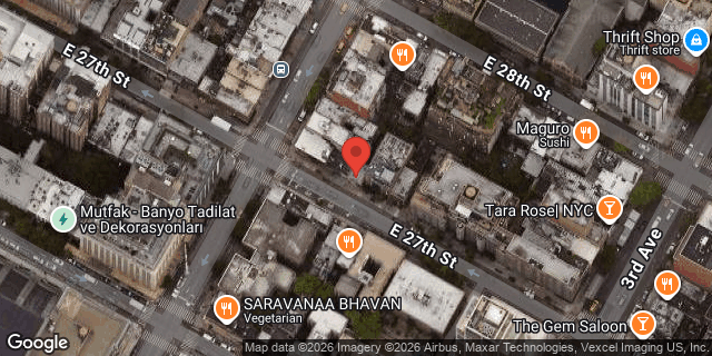 Aerial map of 137 EAST 27 STREET, Manhattan