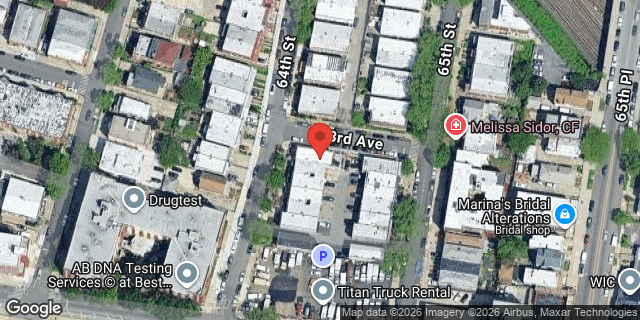 Aerial map of 43-01 64 STREET, Queens