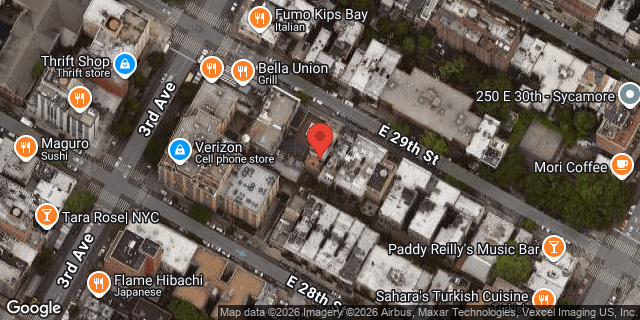 Aerial map of 210 EAST 29 STREET, Manhattan