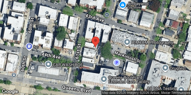 Aerial map of 43-13 61 STREET, Queens