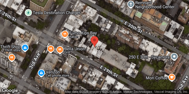 Aerial map of 213 EAST 29 STREET, Manhattan