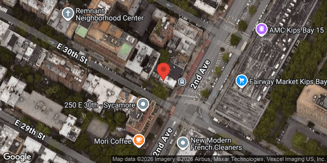 Aerial map of 545 2 AVENUE, Manhattan