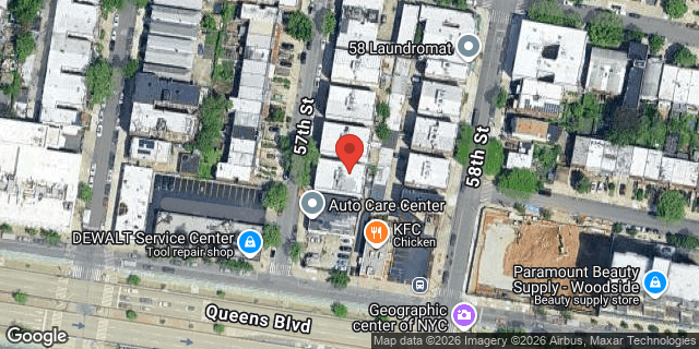 Aerial map of 43-29 57 STREET, Queens