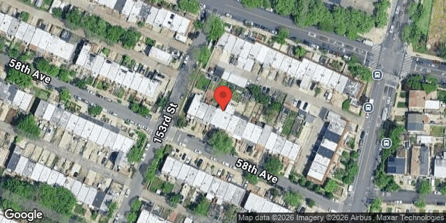Aerial map of 153-07 58 AVENUE, Queens