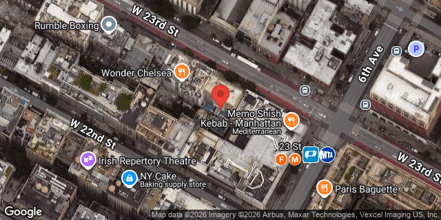 Aerial map of 118 WEST 23 STREET, Manhattan
