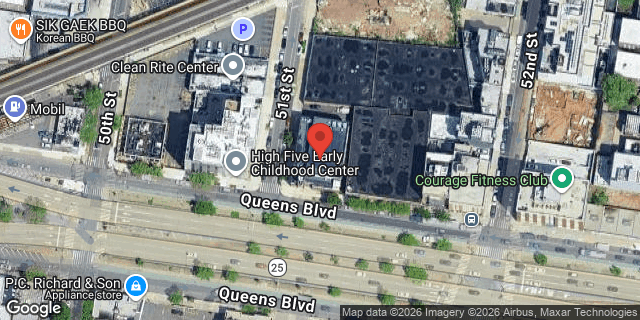 Aerial map of 51-05 QUEENS BOULEVARD, Queens
