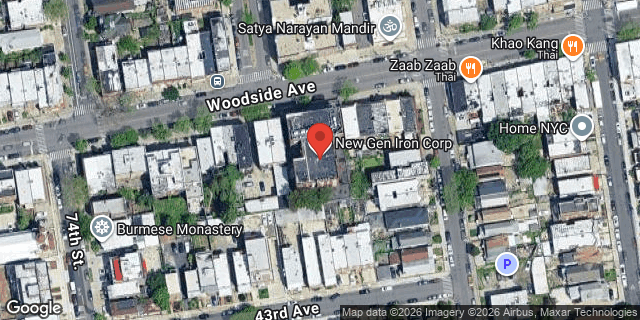 Aerial map of 75-06 WOODSIDE AVENUE, Queens