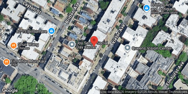Aerial map of 83-25 VIETOR AVENUE, Queens
