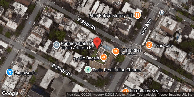Aerial map of 156 EAST 30 STREET, Manhattan