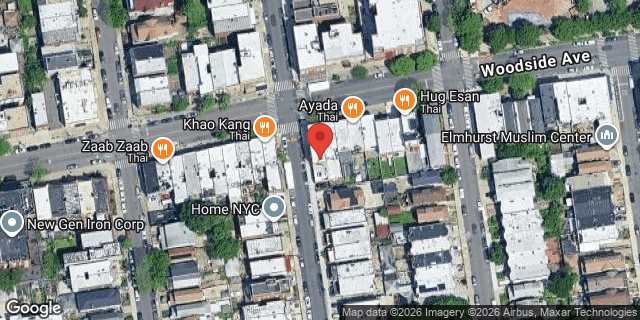 Aerial map of 77-02 WOODSIDE AVENUE, Queens