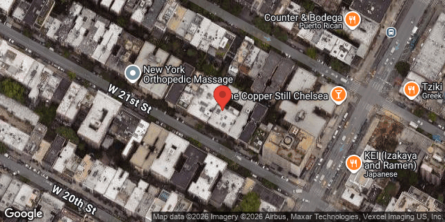 Aerial map of 215 WEST 21 STREET, Manhattan