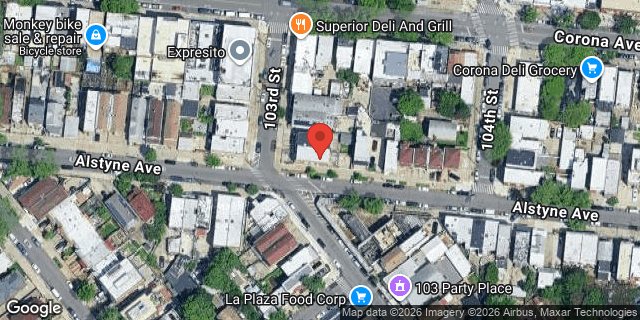 Aerial map of 49-17 103 STREET, Queens