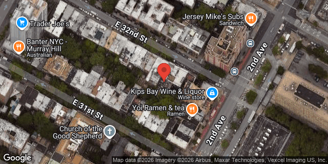 Aerial map of 244 EAST 32 STREET, Manhattan