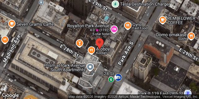 Aerial map of 45 EAST 28 STREET, Manhattan