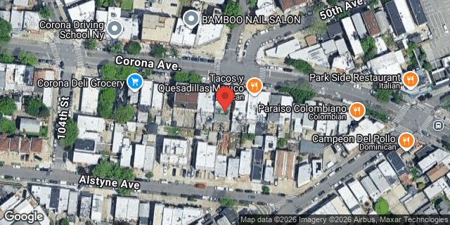 Aerial map of 104-34 CORONA AVENUE, Queens