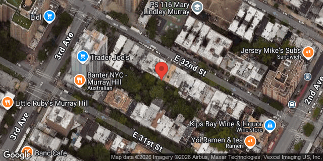 Aerial map of 220 EAST 32 STREET, Manhattan