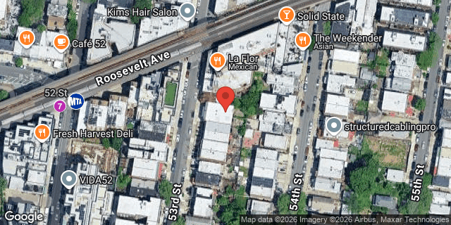 Aerial map of 41-61 53 STREET, Queens