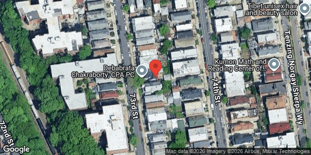Aerial map of 41-27 73 STREET, Queens