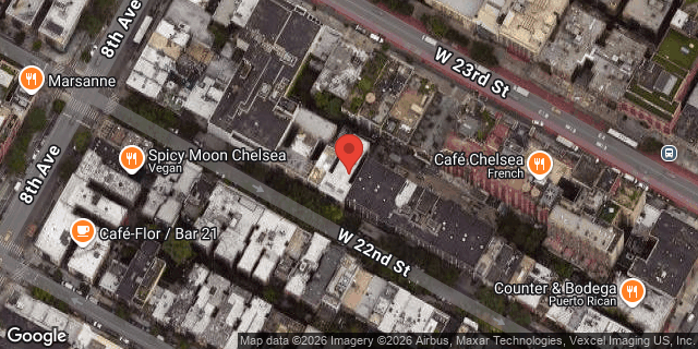 Aerial map of 255 WEST 22 STREET, Manhattan